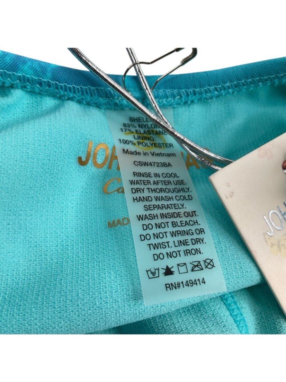 Johnny Was Swimsuit Women Sz XS Floral Square Neck One Piece Nwt $138 - Picture 6 of 11